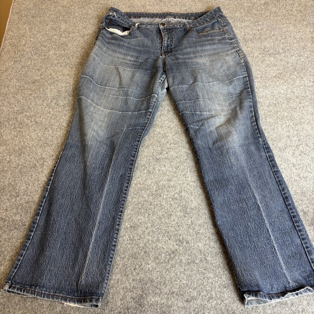 Faded Glory Jeans Womens Bootcut 18 Medium‎ Wash Plus Size